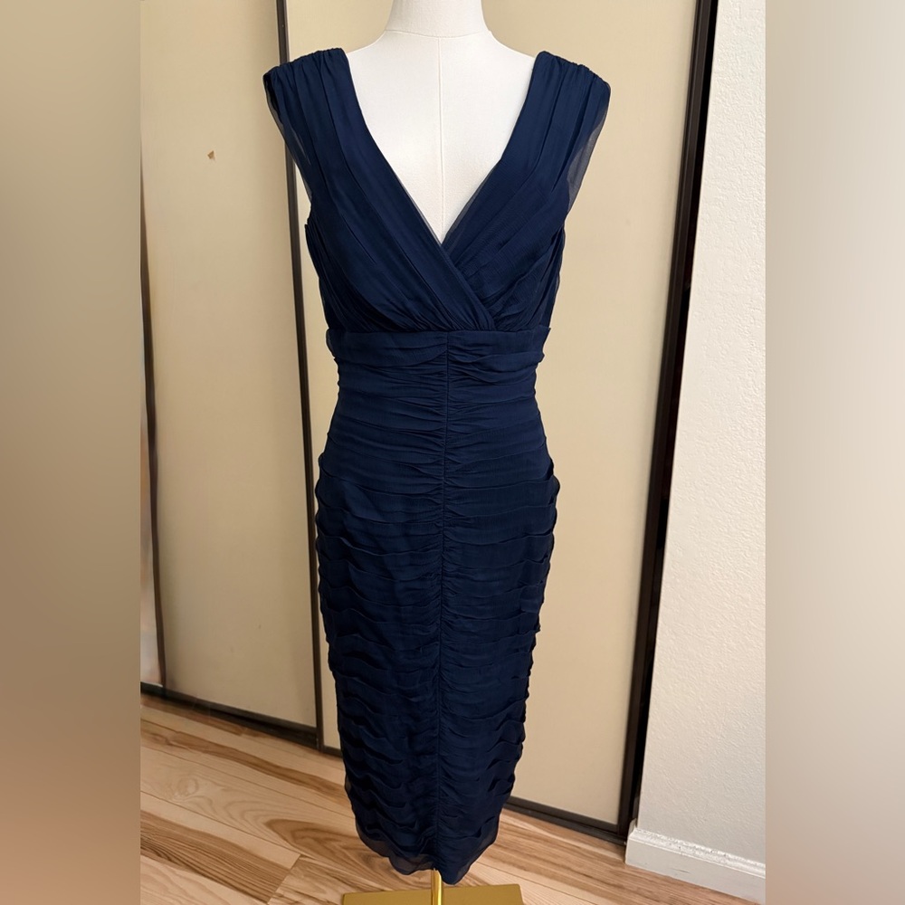 V-necked Tadashi Collection evening/cocktail dress